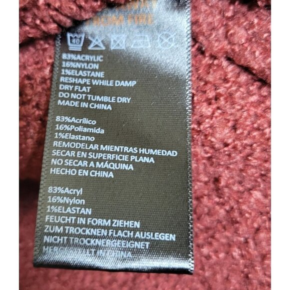 Urban Outfitters Women's S Oversized Slouch Sweater V-Neck Knit Cozy Burgundy Ma - Picture 8 of 10